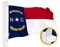 G128 North Carolina State Flag | 3x5 Ft | StormFlyer Series Embroidered 220GSM Spun Polyester | Embroidered Design, Indoor/Outdoor, Brass Grommets, Heavy Duty, All Weather